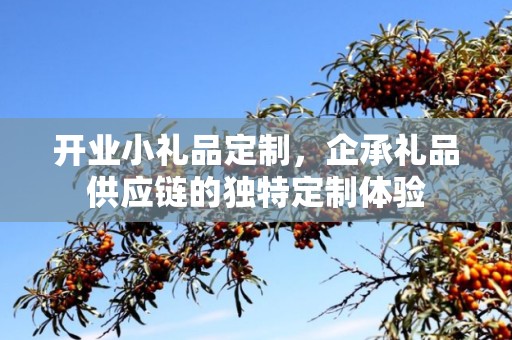 开业小礼品定制，企承礼品供应链的独特定制体验